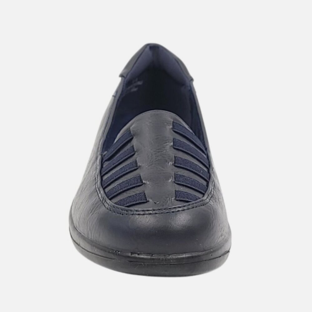 Easy Street Women Genesis Slip On Loafer Navy Burnished Faux Leather 5 1/2 M